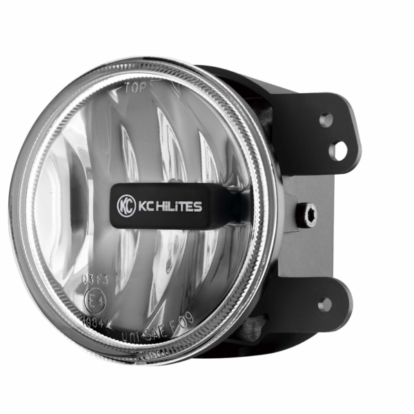 KC Hilites 4 in Gravity LED G4 - Single Light - SAE/ECE - 10W Fog Beam - for 07-09 Jeep JK