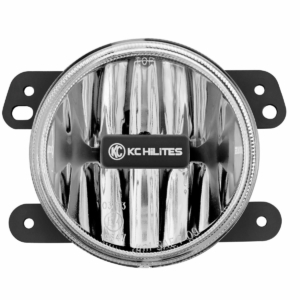 KC Hilites 4 in Gravity LED G4 - Single Light - SAE/ECE - 10W Fog Beam - for 10-18 Jeep JK