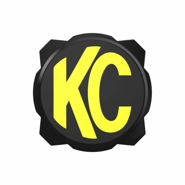 KC Hilites 6 in Pro6 Gravity Light Cover - Black / Yellow KC Logo
