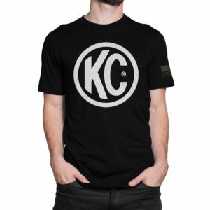 KC Classic White Logo Tee Shirt - Black - Small