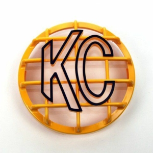 KC Hilites 6 in Stone Guard - ABS Plastic - Yellow / Black KC Logo