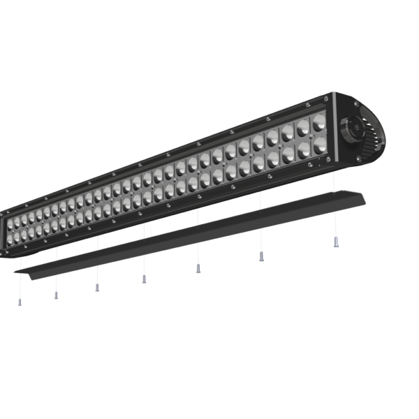 ZROADZ - Front Roof LED Bracket, Black, Mild Steel, Bolt-On, to mount (1) 50 Inch ZROADZ or similar style Straight LED Light Bar