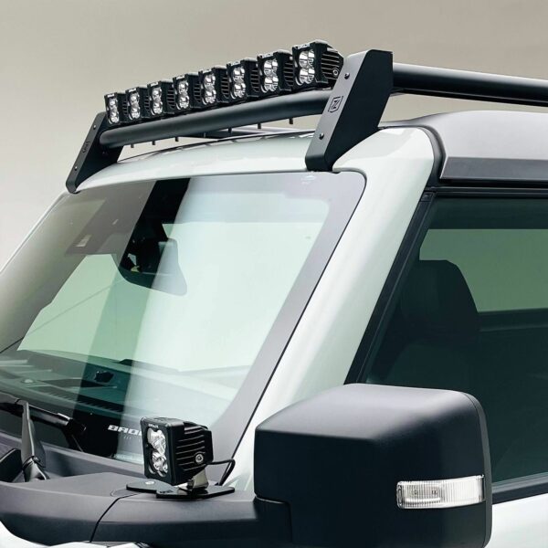Roof Rack with (8) 3 Inch ZROADZ LED Pods, 30 Inch Straight Single Row Light and Universal Wiring Harness