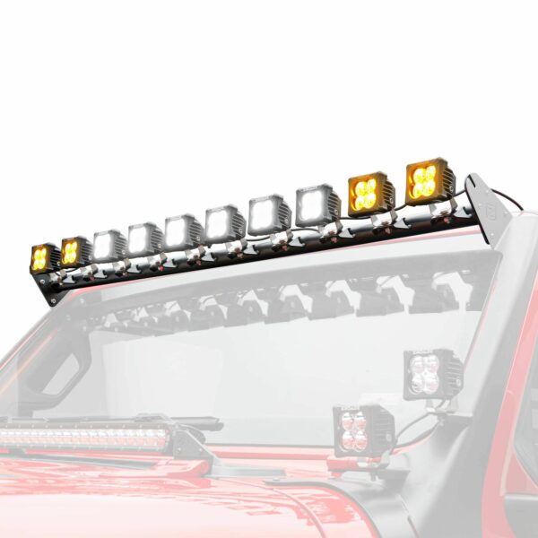 2019-2022 Jeep JL, Gladiator Multi-LED Roof Cross Bar w/(10) 3-Inch ZROADZ Light Pods