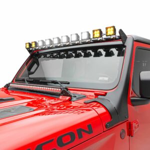 2019-2022 Jeep JL, Gladiator Multi-LED Roof Cross Bar and A-Pillar Complete Kit w/(10) 3-Inch ZROADZ Light Pods