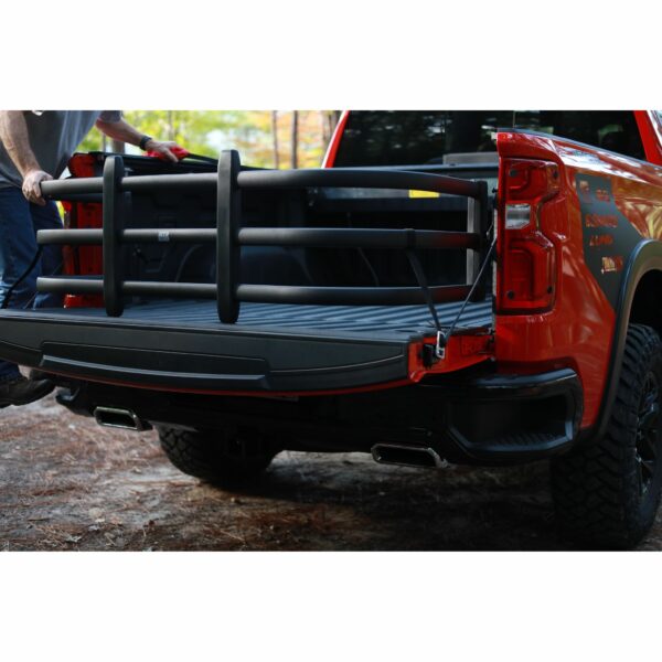 AMP Research 74841-01A Black BedXTender HD Max Truck Bed Extender for 2019-2022 Chevrolet Silverado/GMC Sierra 1500, 22 Silverado LTD/Sierra Limited, 20-23 Chevrolet Silverado/GMC Sierra 2500/3500, Excl models with Multipro Tailgate, Standard Bed
