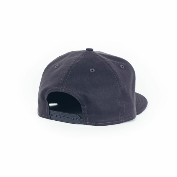 RIGID New Era Flat Bill Hat Grey With Grey Logo Patch, Snapback