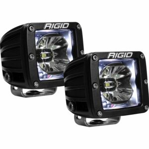 RIGID Radiance Pod With White Backlight, Surface Mount, Black Housing, Pair