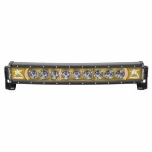 RIGID Radiance Plus Curved Bar, Broad-Spot Optic, 20 Inch With Amber Backlight