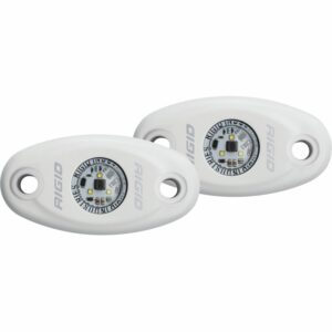 RIGID A-Series LED Light, High Power, Cool White, White Housing, Pair