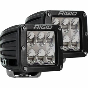 RIGID D-Series PRO LED Light, Driving Optic, Surface Mount, Black Housing, Pair