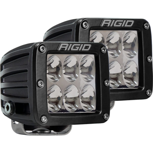 RIGID D-Series PRO LED Light, Driving Optic, Surface Mount, Black Housing, Pair
