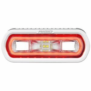 RIGID Industries SR-L Series Marine Spreader Pod 2 Wire Surface Mount White Housing With Red Halo