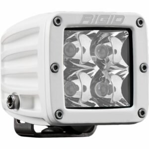 RIGID D-Series PRO LED Light, Spot Optic, Surface Mount, White Housing, Single