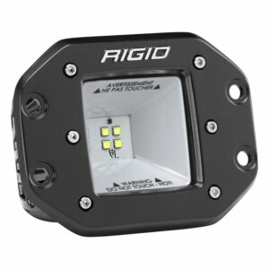 RIGID 2X2 115 Degree DC LED Scene Light, Flush Mount, Black Housing, Single