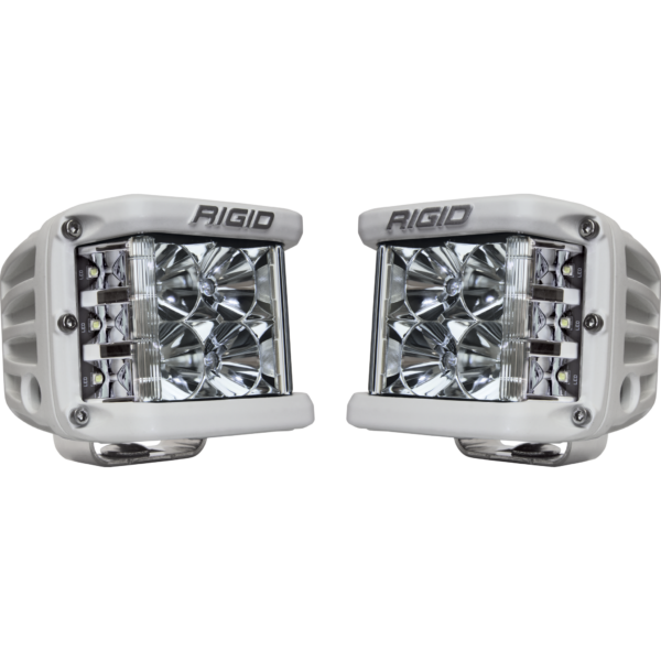 RIGID D-SS PRO Side Shooter, Flood Optic, Surface Mount, White Housing, Pair