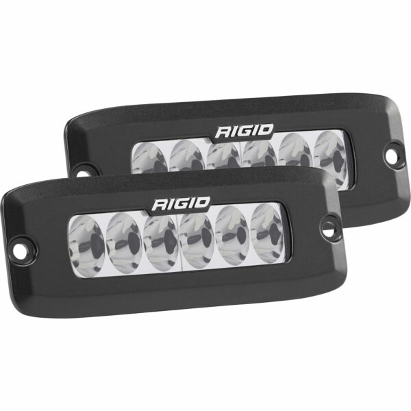 RIGID SR-Q Series PRO,Driving Optic, Flush Mount, Black Housing, Pair