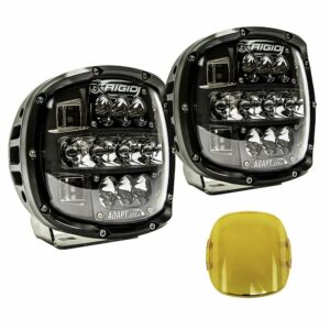 RIGID Adapt XP Extreme Powersports LED Light With 3 Lighting Zones And GPS Module, Kit Includes Amber Covers and Mounting Brackets,Pair