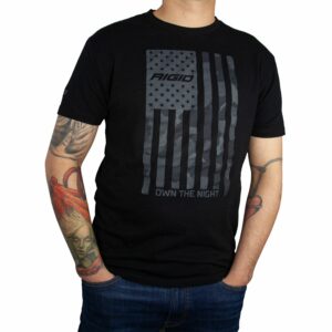 RIGID T-Shirt, US Flag, Black, Large