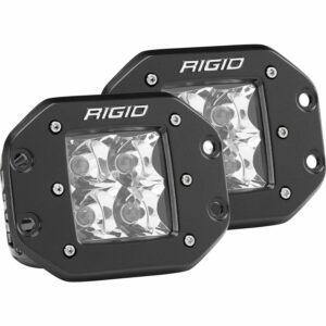 RIGID D-Series PRO LED Light, Spot Optic, Flush Mount, Pair