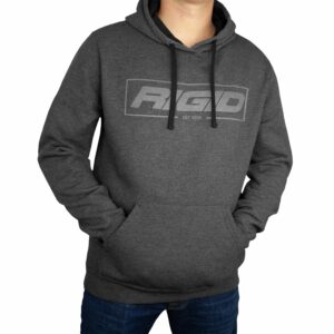 RIGID Pull Over Hoodie, Established 2006, Charcoal, Large