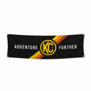 KC Hilites 17 inx60 in KC Banner - Adventure Further - Black / Yellow KC Logo