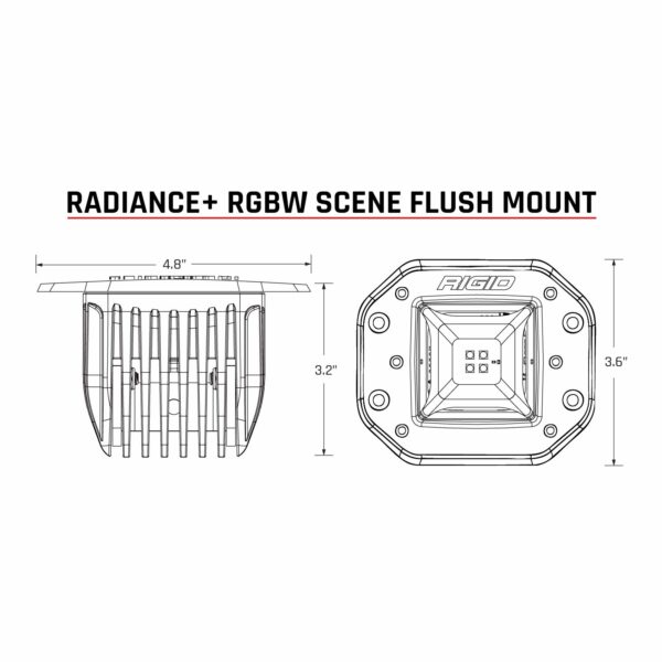 Radiance+ Scene RGBW Flush Mount; Pair