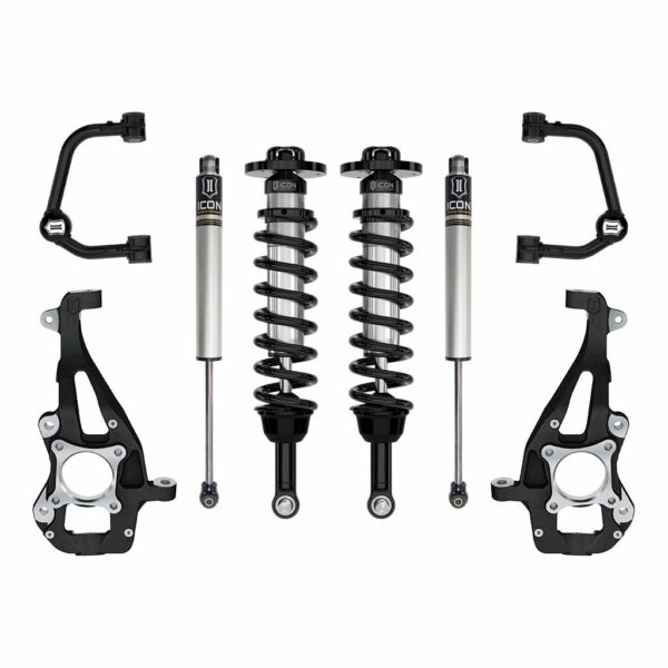 ICON 2021-2023 Ford F-150 4WD, 3.5-4.5" Lift, Stage 1 Suspension System, Tubular UCA