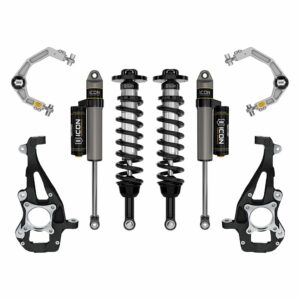 ICON 2021-2023 Ford F-150 4WD, 3.5-4.5" Lift, Stage 2 Suspension System, Billet UCA